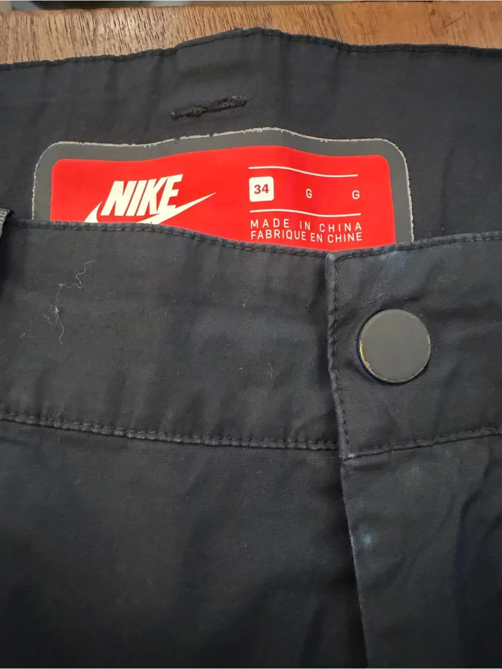 Nike Men's Chinos in Burgundy and Black